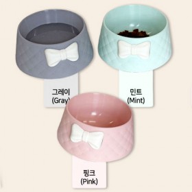 우쭈쭈 리본 퀼팅 식기 - 그레이/민트/핑크